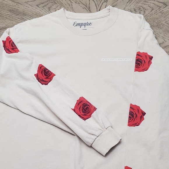 EMPYRE beige long sleeve shirt size medium - Picture 3 of 5